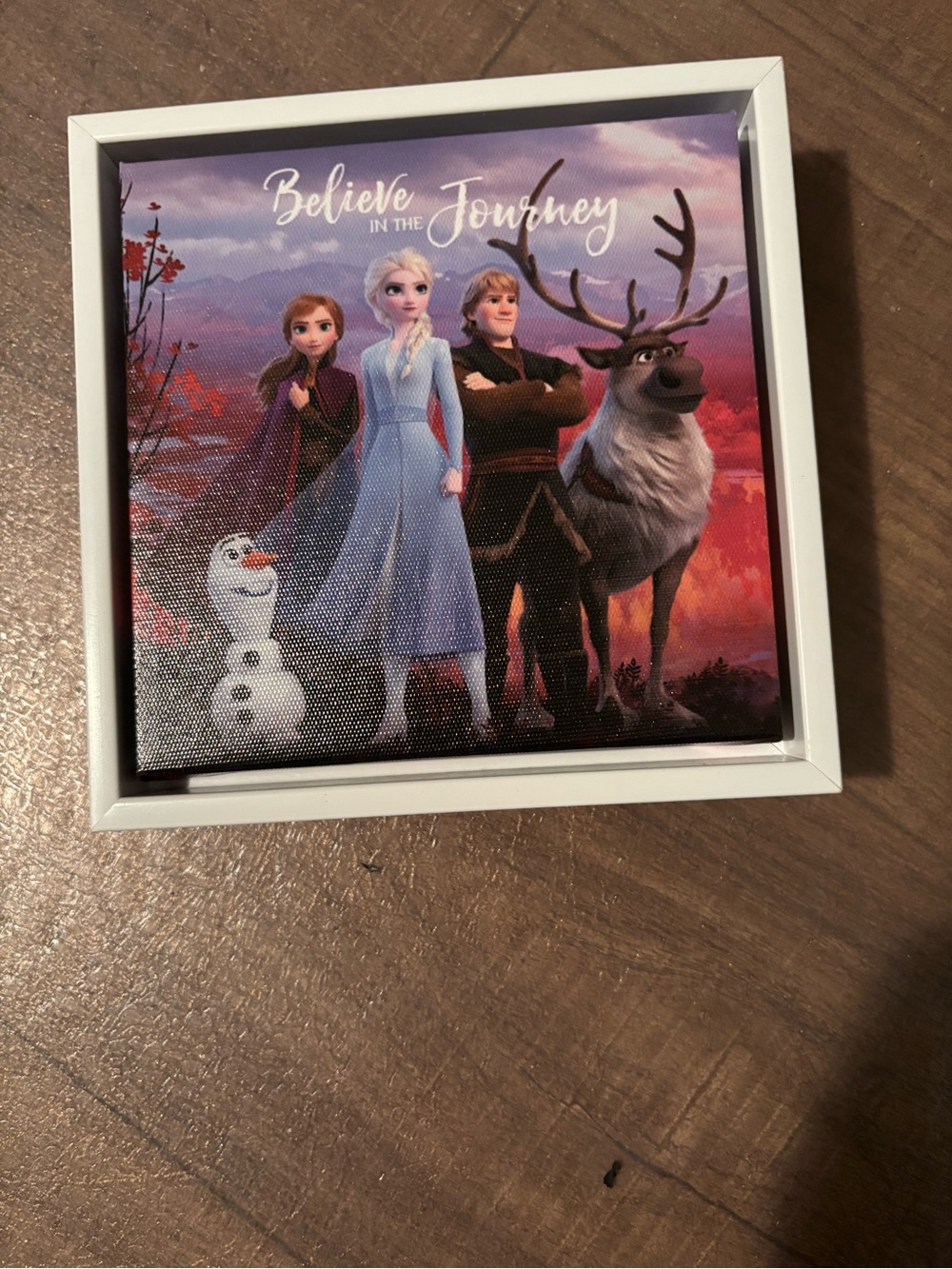 Disney Frozen Framed Wall Art - Purple, Pink, White